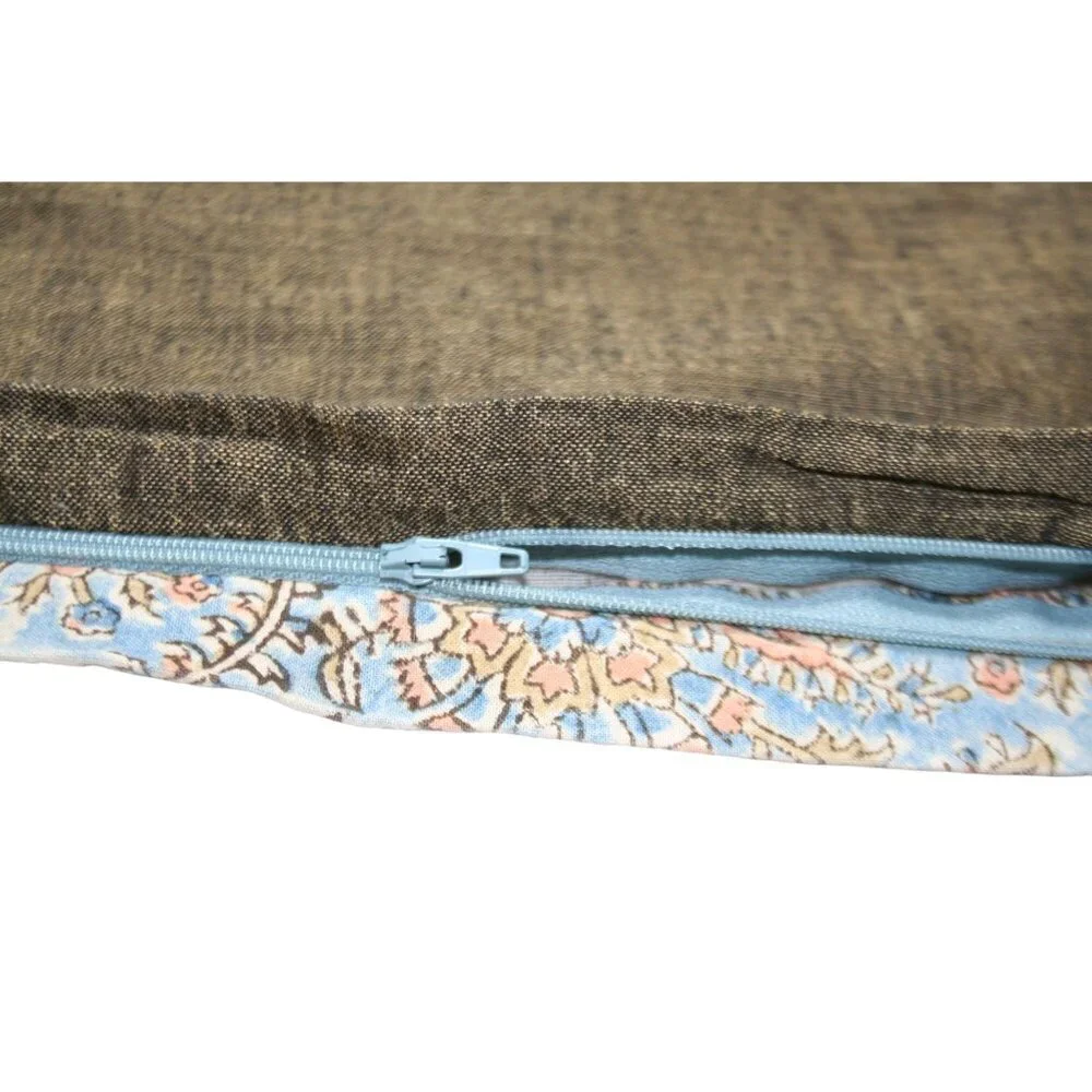 Crate & Barrel Ketu Pillow Covers 23x23 Set of 2 Paisley Floral Farmhouse Boho